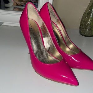 Bakers Hot Pink Patent Pointed-Toe Stiletto Heels
